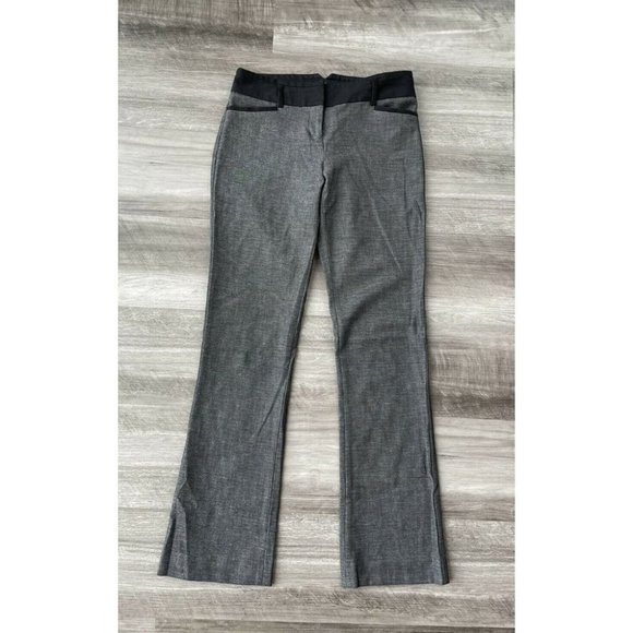 Express Columnist Gray Black Dress Pants Size 00 Flare Bootcut A3 - Picture 1 of 6